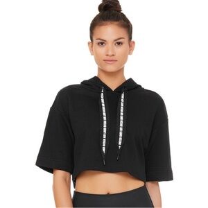 ALO Yoga Black Cropped Hoodie